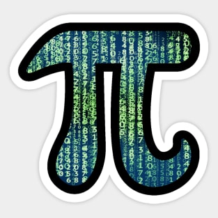 Pi Day Geek Matrix Numbers T-shirt Sticker